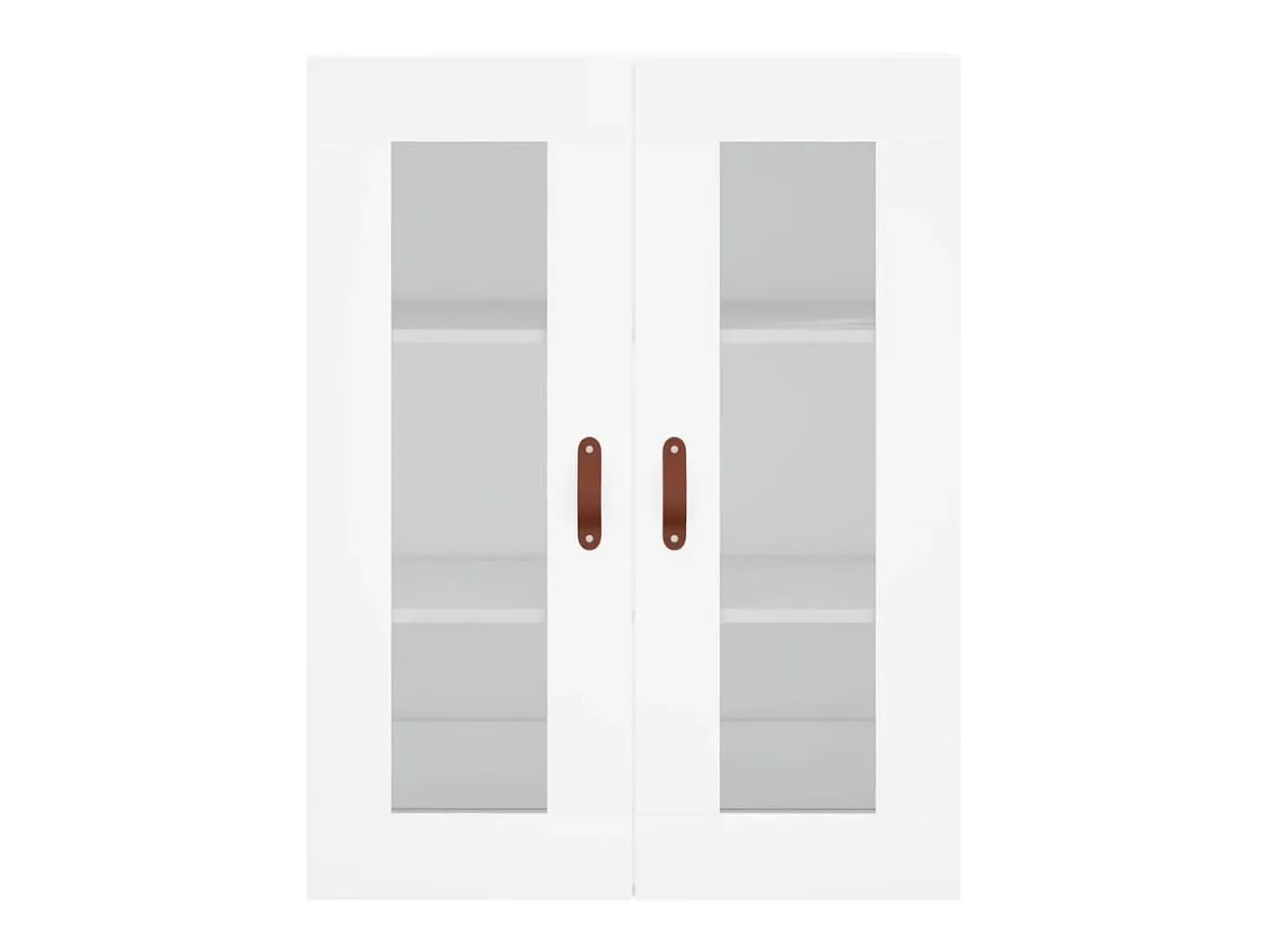Aparador alto madera contrachapada blanco 69,5x34x180 cm