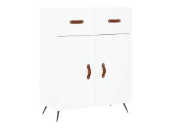 Aparador alto madera contrachapada blanco 69,5x34x180 cm