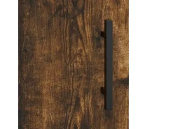 Aparador alto madera contrachapada roble ahumado 69,5x34x180 cm