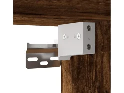 Aparador alto madera contrachapada roble ahumado 69,5x34x180 cm
