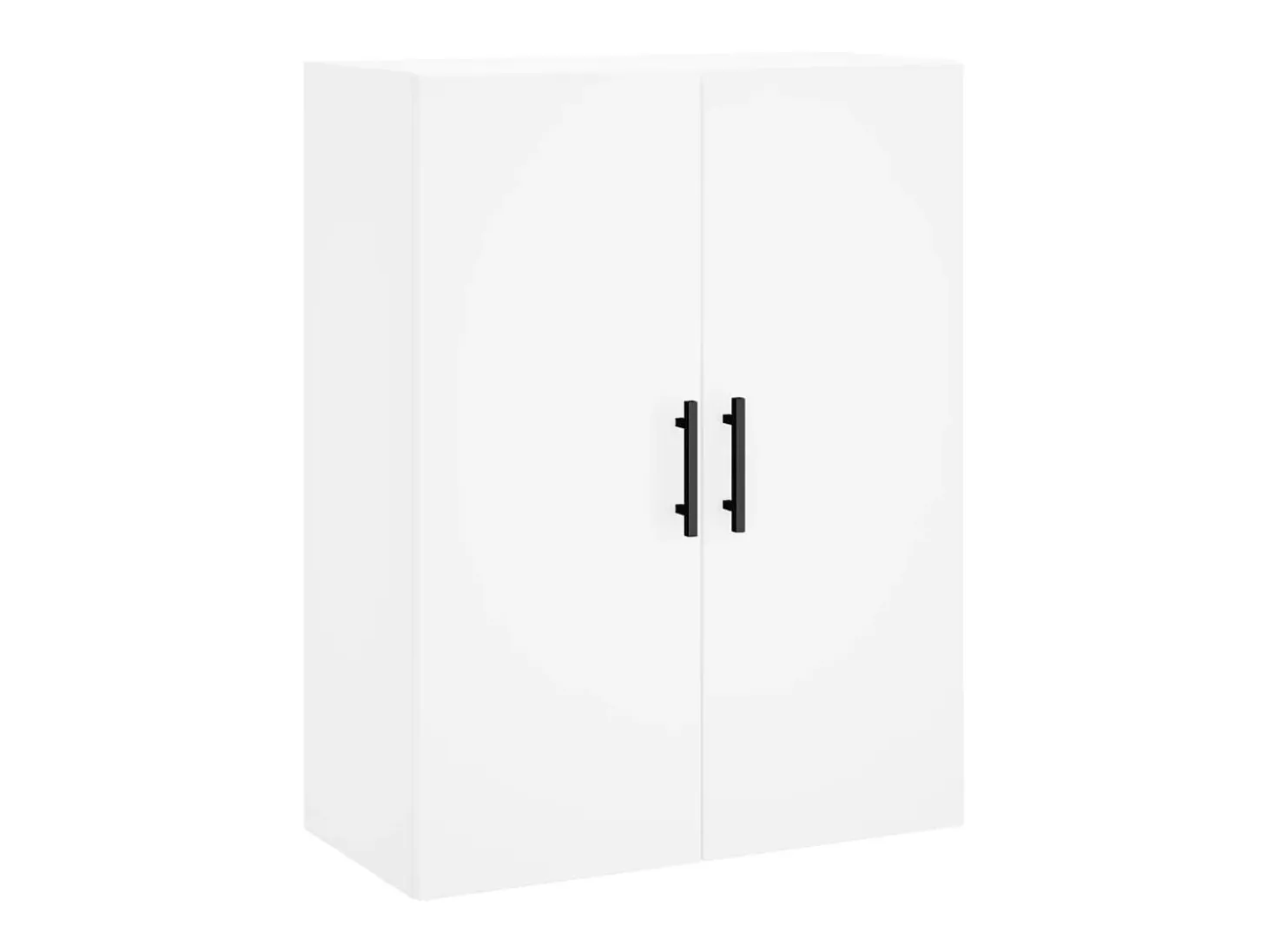 Aparador alto madera contrachapada blanco 69,5x34x180 cm