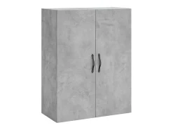 Aparador alto madera contrachapada gris hormigón 69,5x34x180 cm