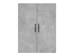 Aparador alto madera contrachapada gris hormigón 69,5x34x180 cm