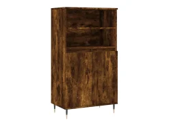 Aparador alto madera contrachapada roble ahumado 60x36x110 cm ES15253