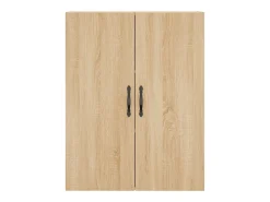 Aparador alto madera contrachapada color roble 69,5x34x180 cm