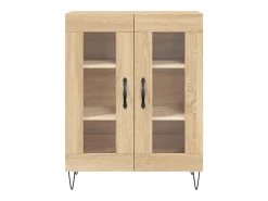 Aparador alto madera contrachapada color roble 69,5x34x180 cm
