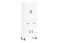 Aparador alto madera contrachapada blanco 69,5x34x180 cm ES26777