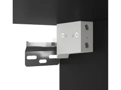 Aparador alto madera contrachapada negro 69,5x34x180 cm