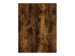 Aparador alto madera contrachapada roble ahumado 69,5x34x180 cm