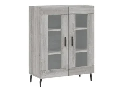 Aparador alto madera contrachapada gris sonoma 69,5x34x180 cm
