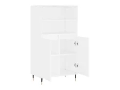 Aparador alto madera contrachapada blanco 60x36x110 cm