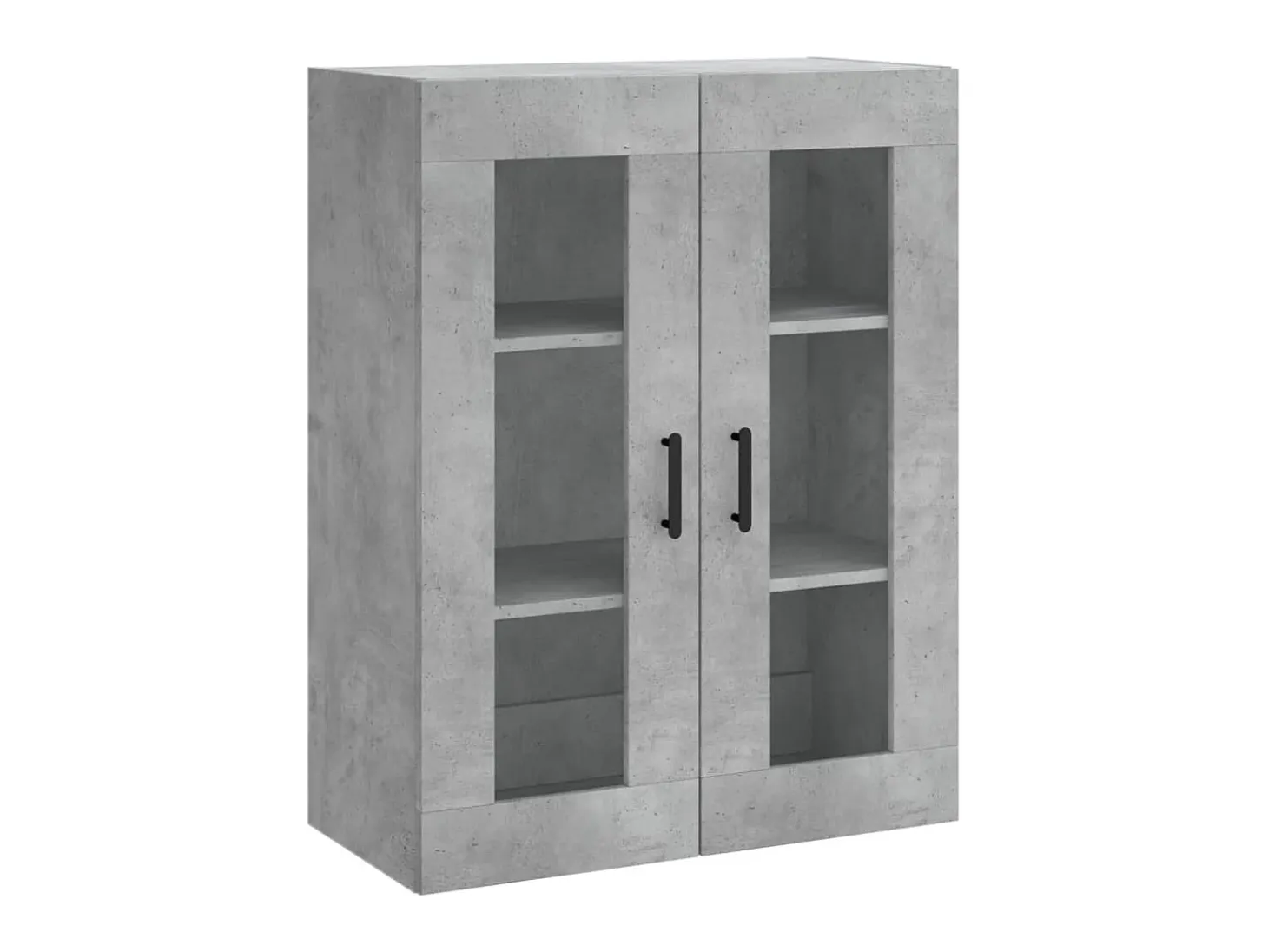 Aparador alto madera contrachapada gris hormigón 69,5x34x180 cm ES69307