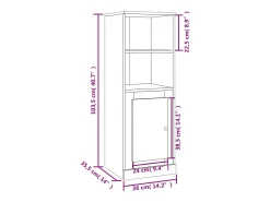 Aparador alto madera contrachapada gris Sonoma 36x35,5x103,5 cm