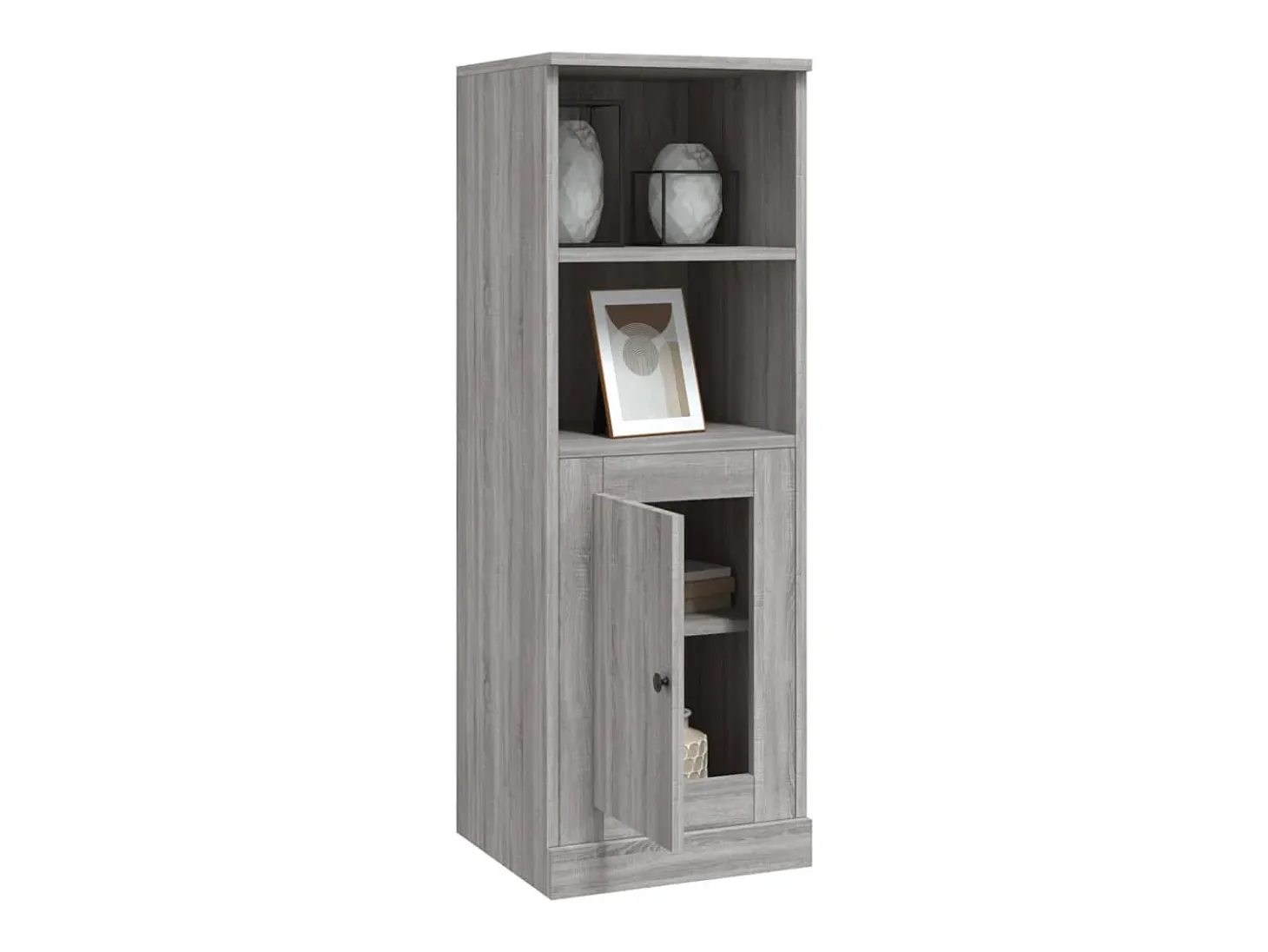 Aparador alto madera contrachapada gris Sonoma 36x35,5x103,5 cm