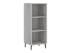 Aparador alto madera contrachapada gris Sonoma 34,5x34x180 cm ES64814