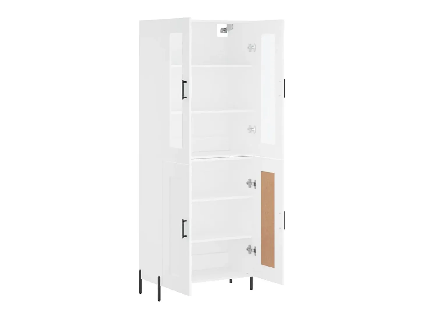 Aparador alto madera contrachapada blanco 69,5x34x180 cm ES50123
