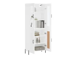 Aparador alto madera contrachapada blanco 69,5x34x180 cm ES50123