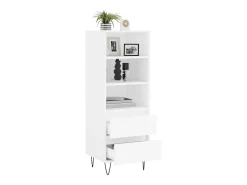 Aparador alto madera contrachapada blanco 40x36x110 cm