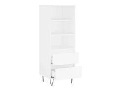 Aparador alto madera contrachapada blanco 40x36x110 cm