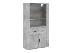 Aparador alto madera contrachapada gris hormigón