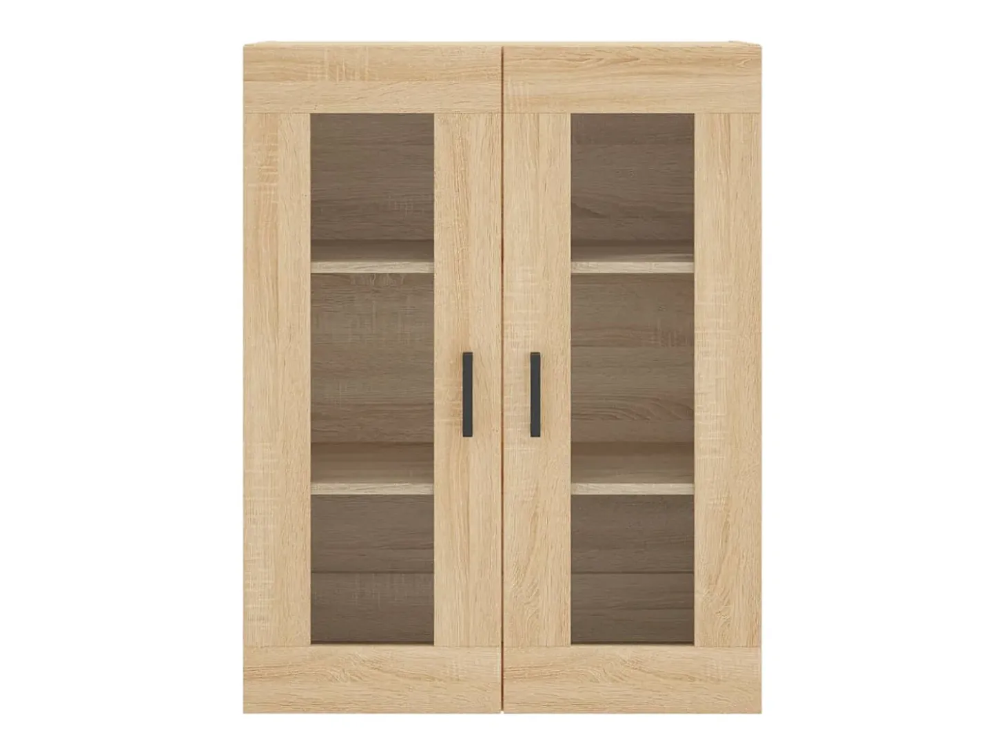 Aparador alto madera contrachapada color roble 69,5x34x180 cm
