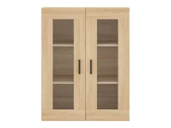 Aparador alto madera contrachapada color roble 69,5x34x180 cm