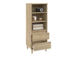 Aparador alto madera contrachapada roble Sonoma 40x36x110 cm