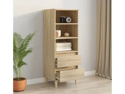 Aparador alto madera contrachapada roble Sonoma 40x36x110 cm