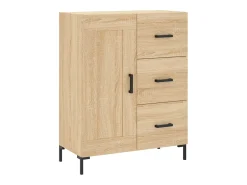 Aparador alto madera contrachapada color roble 69,5x34x180 cm