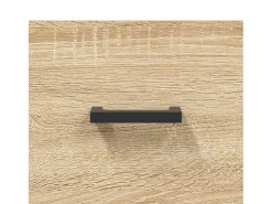 Aparador alto madera contrachapada color roble 69,5x34x180 cm