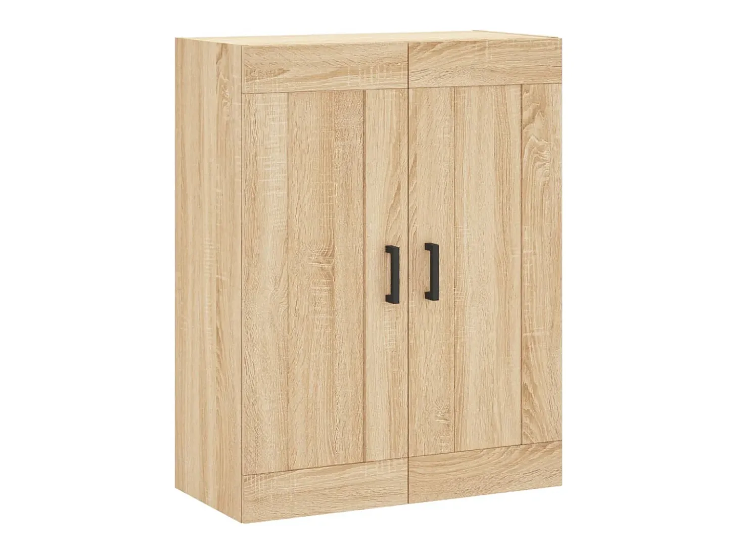 Aparador alto madera contrachapada color roble 69,5x34x180 cm