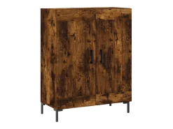 Aparador alto madera contrachapada roble ahumado 69,5x34x180 cm
