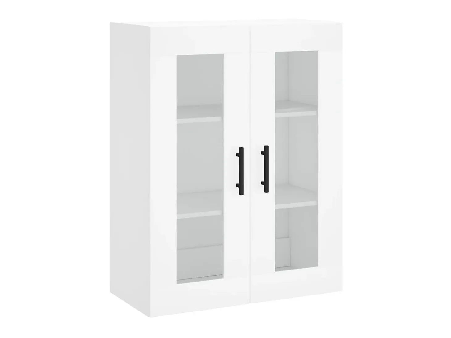Aparador alto madera contrachapada blanco 69,5x34x180 cm ES43771