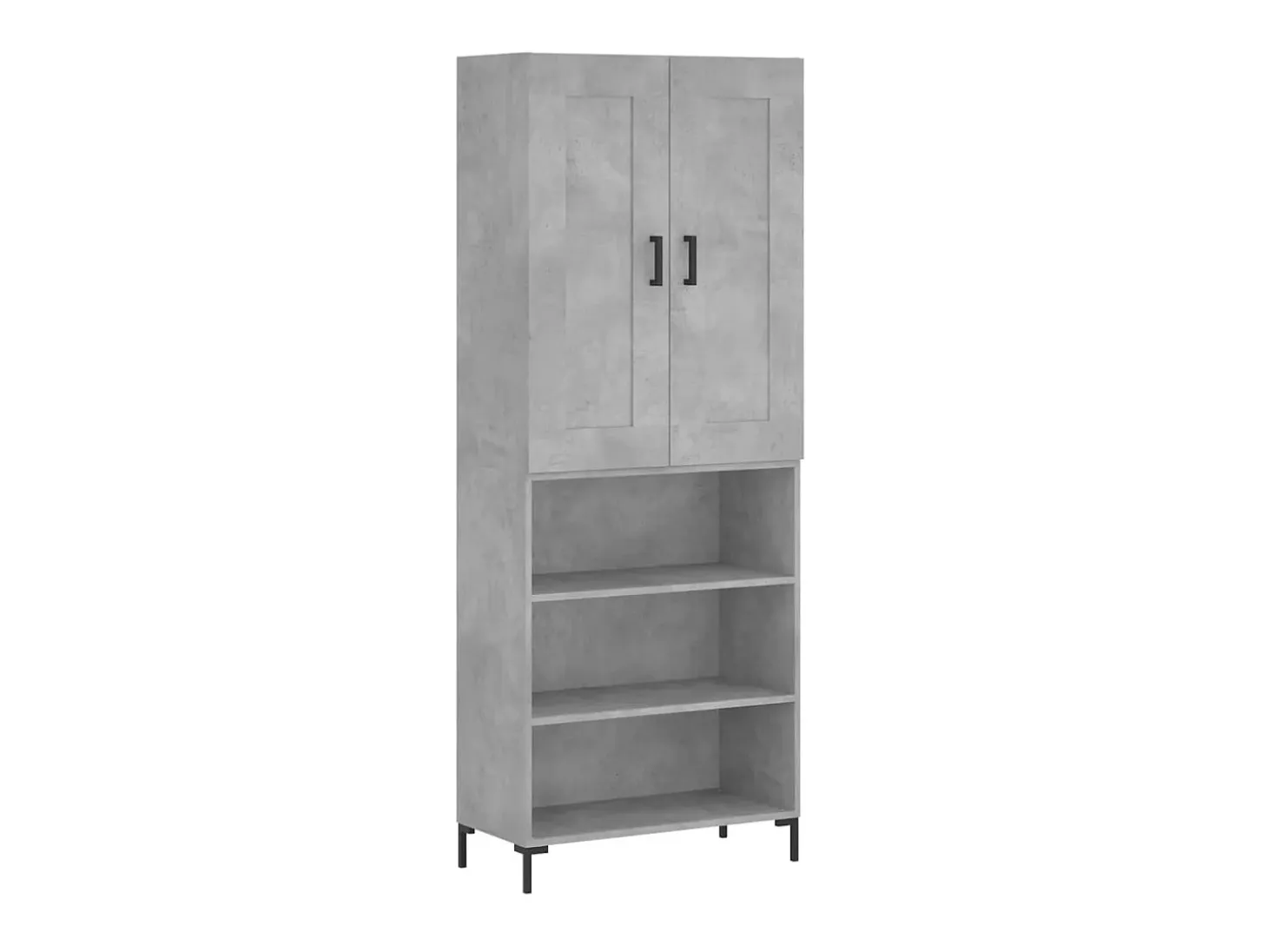 Aparador alto madera contrachapada gris hormigón 69,5x34x180 cm ES20025