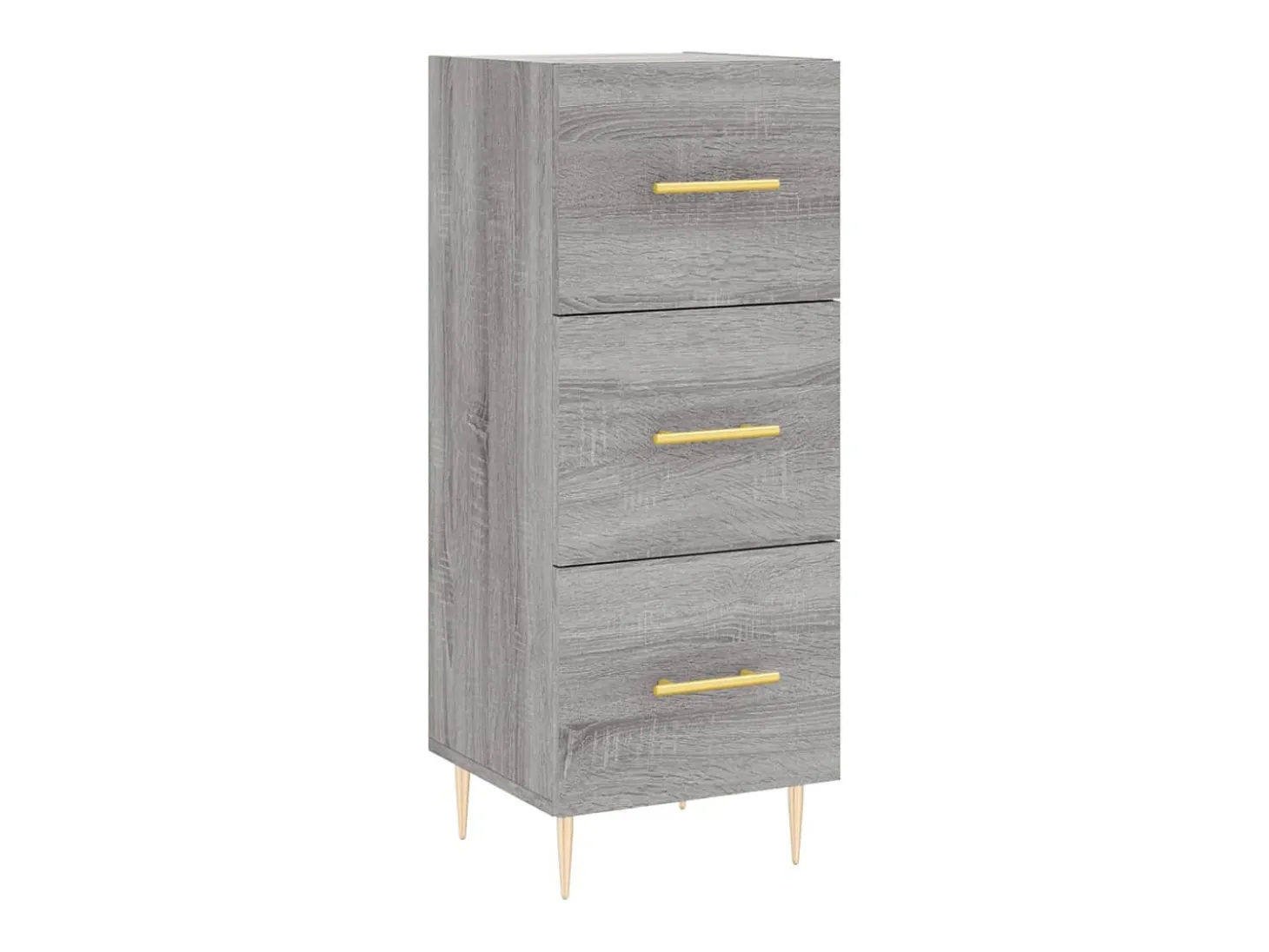 Aparador alto madera contrachapada gris Sonoma 34,5x34x180 cm ES53180