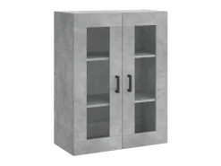Aparador alto madera contrachapada gris hormigón 69,5x34x180 cm ES95928