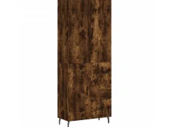 Aparador alto madera contrachapada roble ahumado 69,5x34x180 cm ES82741