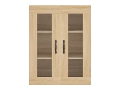 Aparador alto madera contrachapada color roble 69,5x34x180 cm