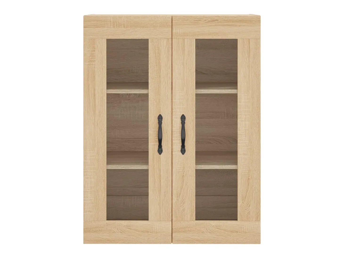 Aparador alto madera contrachapada color roble 69,5x34x180 cm