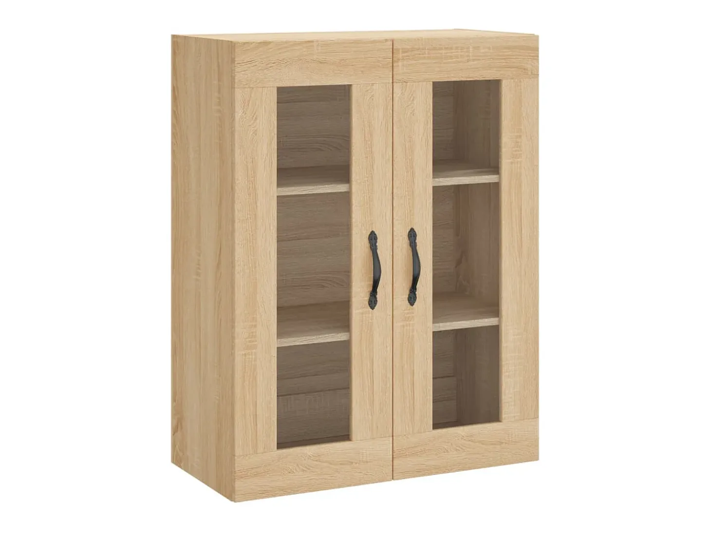 Aparador alto madera contrachapada color roble 69,5x34x180 cm