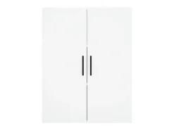 Aparador alto madera contrachapada blanco 69,5x34x180 cm