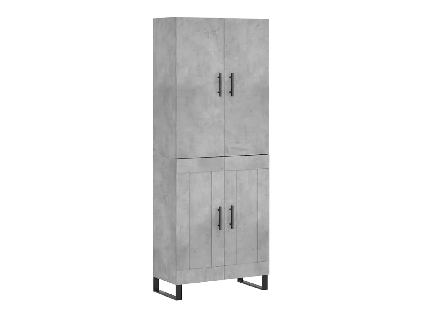 Aparador alto madera contrachapada gris hormigón 69,5x34x180 cm ES16615