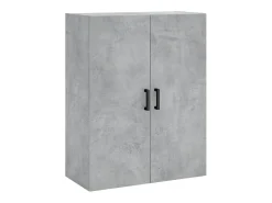Aparador alto madera contrachapada gris hormigón 69,5x34x180 cm ES25668