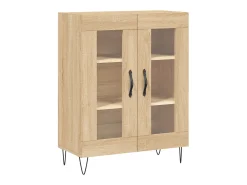 Aparador alto madera contrachapada color roble 69,5x34x180 cm