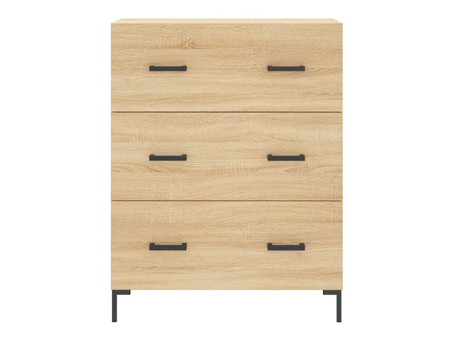 Aparador alto madera contrachapada color roble 69,5x34x180 cm