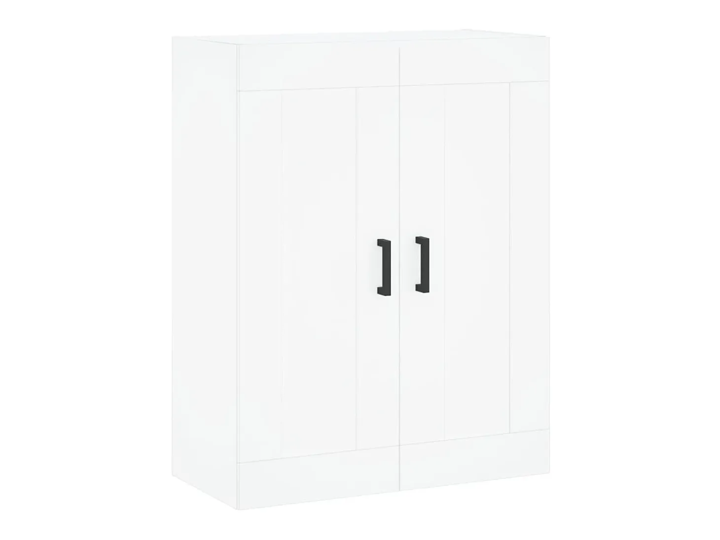 Aparador alto madera contrachapada blanco 69,5x34x180 cm ES36936