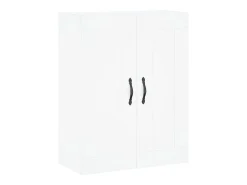 Aparador alto madera contrachapada blanco 69,5x34x180 cm