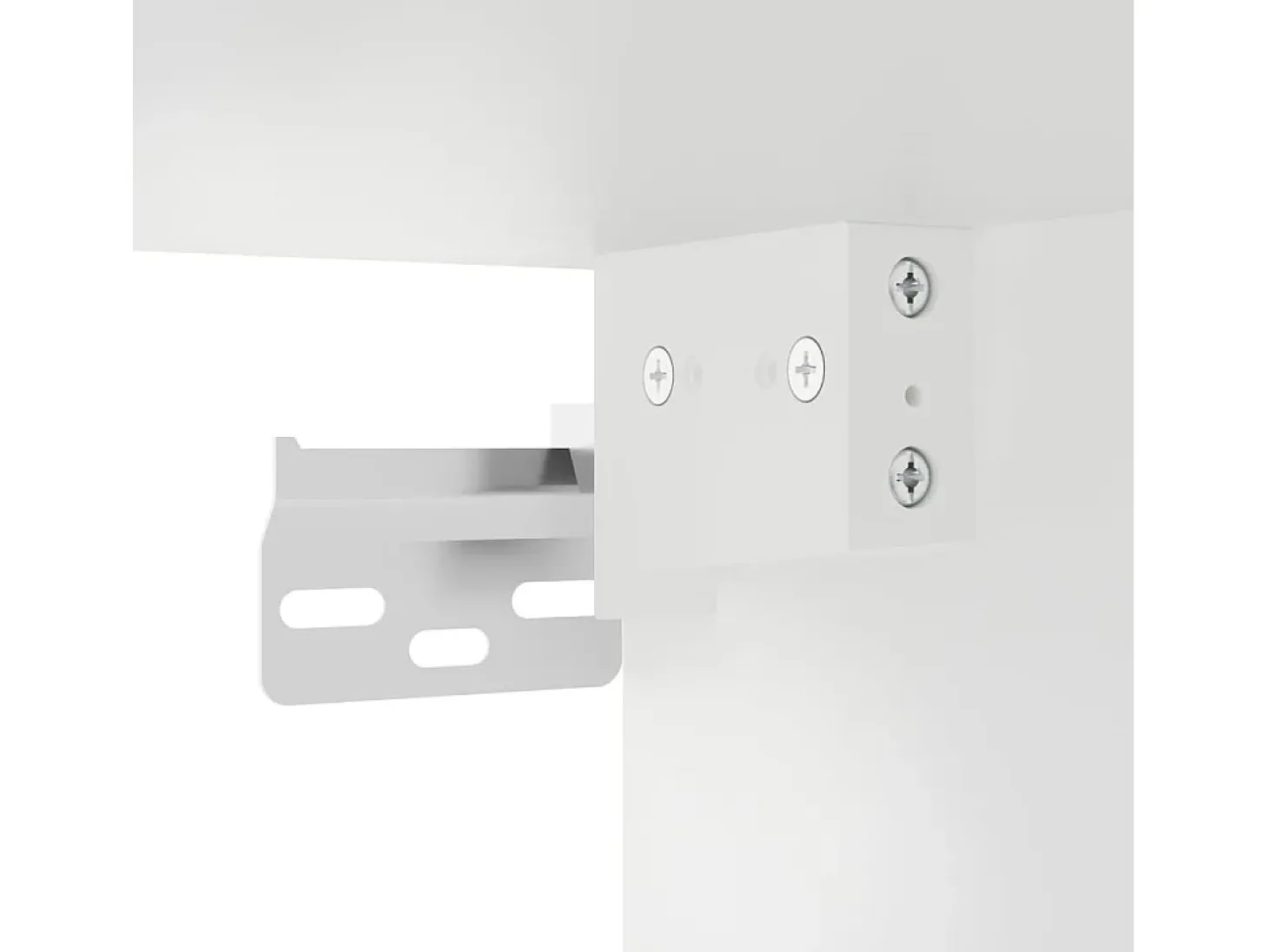 Aparador alto madera contrachapada blanco 69,5x34x180 cm