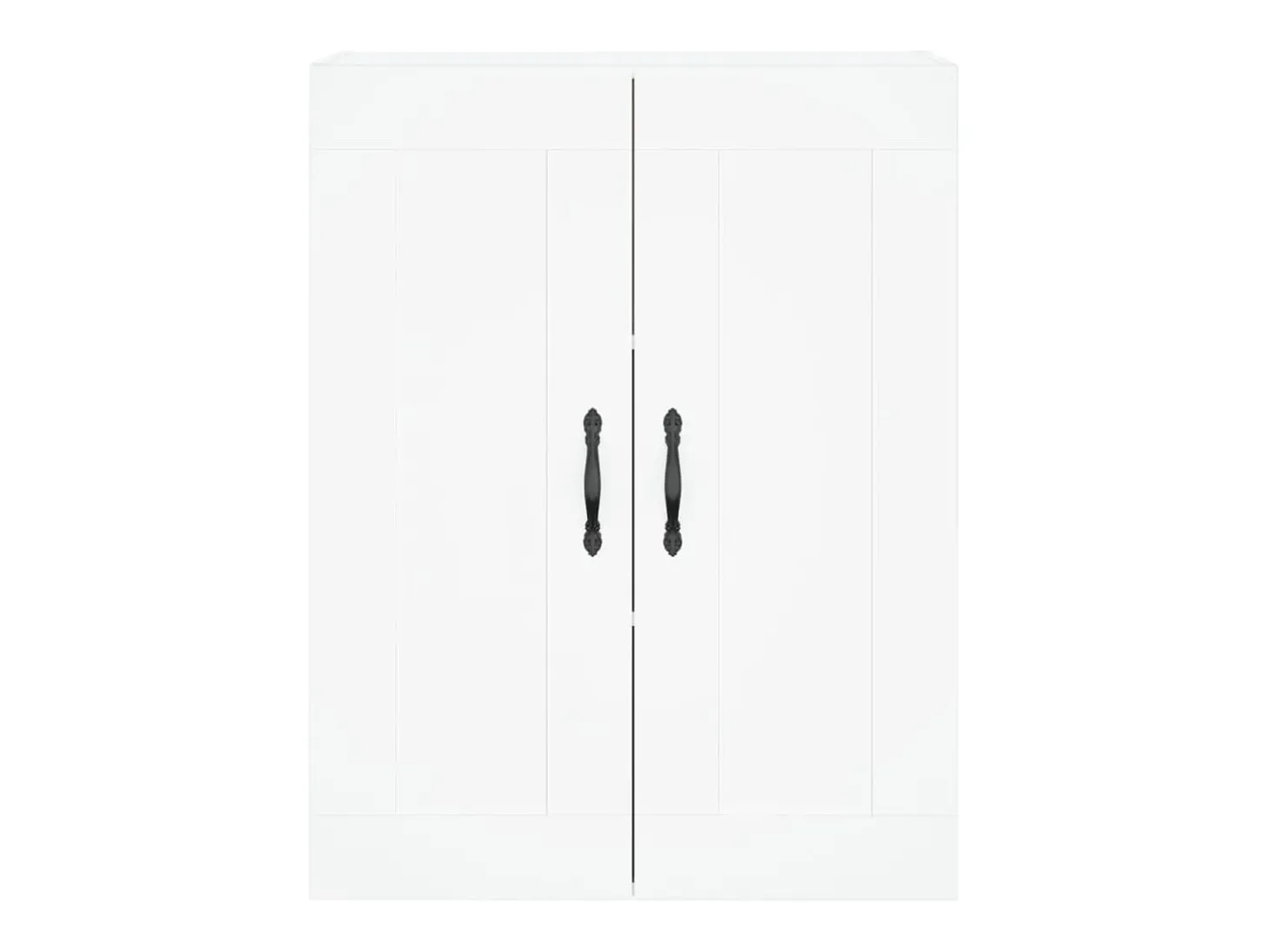 Aparador alto madera contrachapada blanco 69,5x34x180 cm