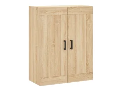 Aparador alto madera contrachapada color roble 69,5x34x180 cm